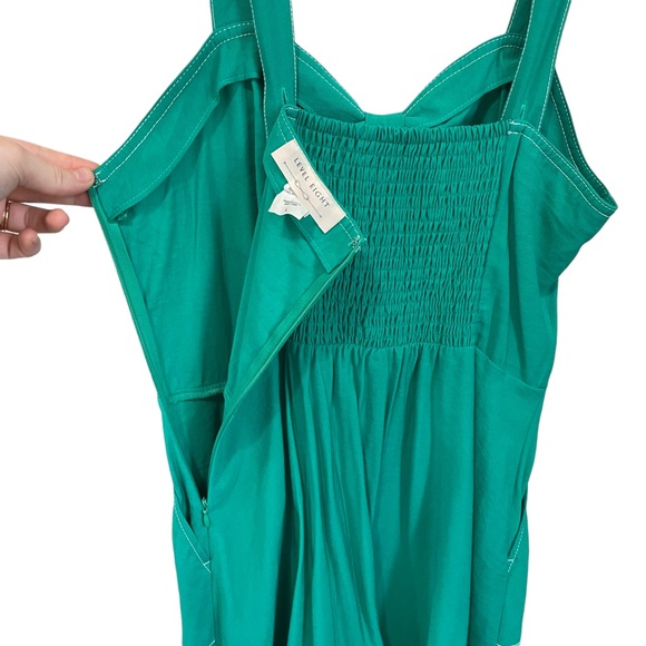 LEVEL EIGHT Teal Adjustable Fit and Flare Dress with pockets Size Large - Picture 6 of 8